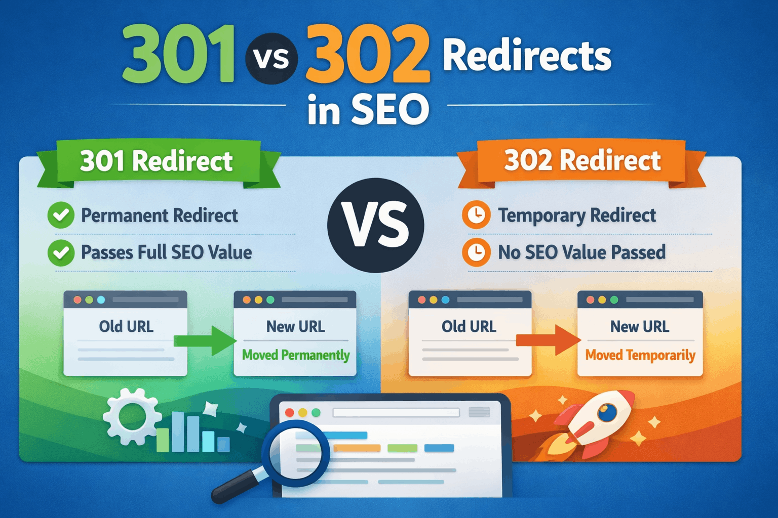 301 vs 302 Redirects in SEO